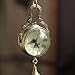 ZPS Retro Vintage Bronze Quartz Ball Glass Pocket Watch Necklace Chain Steampunk