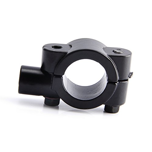 Yosoo Universal Motorcycle Rear View Mirror Mount 10mm Fit on 7/8" /22mm Handlebar,Aluminum Black