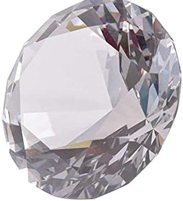 LONGWIN 80mm(3.1 inch) Crystal Diamond Paperweight Ornament Home Venue Decorations Solid Clear