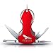 FREEHAWK 7 in 1 Outdoor Tactical Emergency Survival EDC Multitool Knife - Fine Edge Knife, Bottle Opener, Slotted Screwdriver (2 Sizes), Phillips Screwdriver, LED Flashlight and Key Ring (Red)