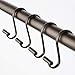 iDesign Metal T-Bar Shower Curtain Hooks Rust Resistant Rings for Kid's Bathroom, Guest Bathroom, Master Bathroom, 1