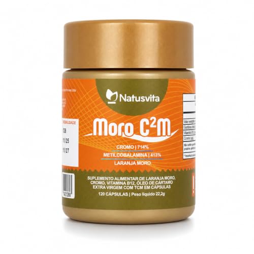 120 cápsulas Moro C2M (Laranja Moro + Óleo de Cártamo + Metilcobalamina + Picolinato de Cromo + TCM)