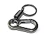 GT//Rotors Carabiner Keychain Ring Keyring Retro Spring Key Chain Holder (2 Pack, Gunmetal Black)