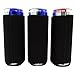Slim Can Sleeves - Set of 6 Can Neoprene Beverage Coolers (6Pack - Black)