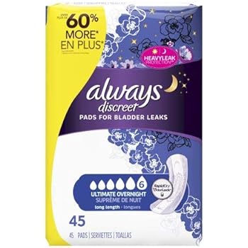Amazon.com: Always Discreet for Bladder Leaks, Ultimate Overnight, Long