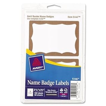 Amazon Com Avery Printable Self Adhesive Name Badges 2 11