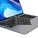Kuzy Compatible with MacBook Air 13 inch 2019 2018 A1932 with Retina Display and Touch ID Silicone Key Board Protective Skin Protector, MacBook Air Keyboard Cover, Black