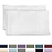 Cosy House Collection Premium Rayon Derived from Bamboo Pillowcase Set of 2 - Ultra Soft, Cooling & Breathable Bedding (Standard/Queen, White)