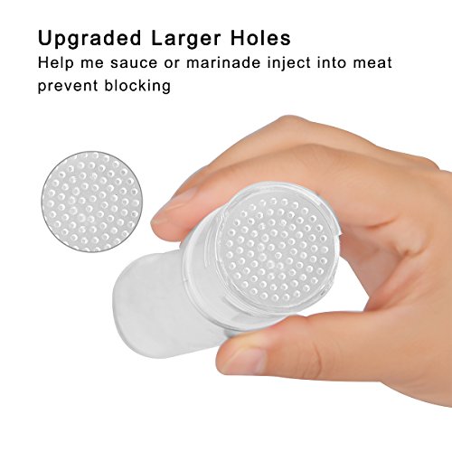 Meat Injector - 304 Stainless Steel Kitchen Tool 2 in 1 Meat Tenderizer Needle 3 Pinholes meat tenderizer injector,Best For Tenderizing/BBQ/Marinade/Beef/Pork/Steak/Chicken