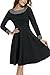 Meaneor Women's Vintage Polka Dot Neckline A-line Cocktail Party Dress