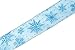 LaRibbons Snowflake Wired Sheer Glitter Ribbon, 2-1/2-Inch by 25-Yard Spool, Turquoise