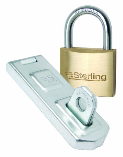 Sterling PHS101 40mm Double Locking Brass Padlock with 100mm Hasp and Staple — image 1