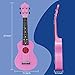 Soprano Ukulele Hawaiian Guitar Musical Instrument with Nylon Strings for Students Beginners Kids Students, FUYXAN 21 Inch Ukulele Toy for Kids Starter Uke for Gift, Pink