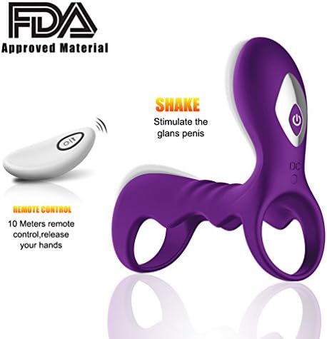 SFKEJi Lock Ring for Men Pleasure Rechargeable Viberate Delay Lock Ring for Couples, Waterproof & Silent