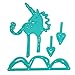 Spellbinders Jane Davenport Happy Little Unicorn Etched/Wafer Thin Dies, Teal
