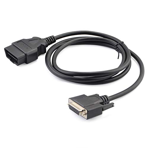iKKEGOL J1962 Full 16 Pin OBDII Male to DB26 Female Cable Adapter Connector for Car Auto Diagnostic Scanner Tool Converter Cord(OBDII Male to DB26 Female)