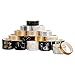 Washi Tape/20 Gold Foil Washi Tape Set, Black Decorative Washi Tape, Decoration Label for DIY, Journals, Album, Daily Planners, Gift Wrapping, Office Party Supplies (Black)