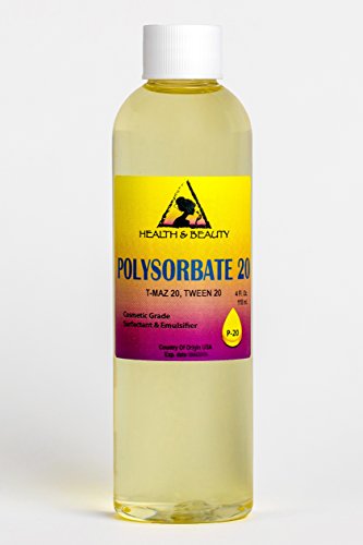 Polysorbate 20 T-MAZ 20 Tween 20 Solubilizer Surfactant & Emulsifier 100% Pure 4 oz