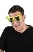 elope Margarita Yellow/Yellow-Green Eyeglasses - Fun Margarita-Shaped Costume Glasses