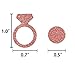 TMCCE Bachelorette Confetti Rose Gold Circle Ring for Wedding Party Bridal Shower Engagement Decorations