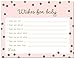 MyExpression.com 48 Cnt Gold Glitter Graphic Dots Pink Baby Wishes Card