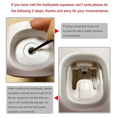 MOPMS Toothpaste Dispenser Wall Mounted for Bathroom Automatic Toothpaste Squeezer for Kids and