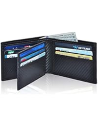 Leather Wallets for Men - RFID Slim Leather Wallet for Men, Black, Size Small