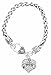 for Mom Bracelet Engraved Gift Jewelry for Mom Crystal Adorned Heart Shaped Pendant Lobster Claw Bracelet Gift for Mom or Grandma Colorless