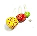 Mushroom Ceramic Garden Stakes - 3 Handmade Outdoor Ornament Decor - Made In USA - Toadstools for Lawns, Planters, Gardens, Yards. Colors: Yellow, Red, Light Green