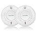 Lecoolife 2 Pack Smoke Detector Fire Alarm Built-in 10 Year Sealed Battery with Photoelectric Sensor