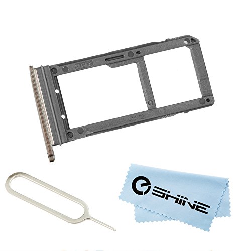 EShine SIM Card Holder Slot Tray Replacement + Sim Card Remover Eject Pin Key tool for Samsung Galaxy S7 G930 (ALL CARRIERS)+ EShine Cloth (Gold) EShine SIM Card Holder Slot Tray Replacement + Sim Card Remover Eject Pin Key tool for Samsung Galaxy S7 G930 (ALL CARRIERS)+ EShine Cloth (Gold)