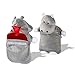 Peterpan Transparent Classic Rubber Hot Water Bottle with Animal Cover,2 Liter Hot Water Bag/Ice Bag,Red