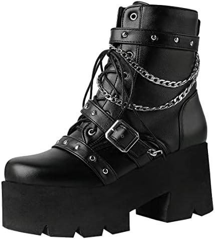 Amazon.com | Demonia Women's CAMEL-202 Boot, black vegan leather