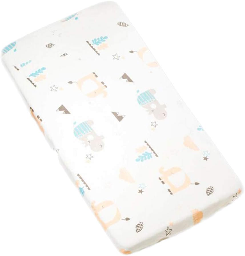 EvaroFly 100% Cotton Super Soft Breathable Sheets,Non-Slip Anti-Wrinkle Bedding,Four Seasons Baby Sheets Hippopotamus 60x100cm(24x39inch)