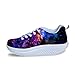 FOR U DESIGNS Cute Galaxy Galaxy Printing Breathable Platform Sneaker Lace Up Walking Shoes for Women US 10