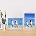 AMEITECH 5x7 Acrylic Photo Frame, Magnetic Picture Frames, 10 + 10MM Thickness Stand in Desk Table, Clear (5 Pack)