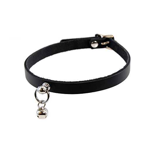 Pawstar Mini Kitty Bell Collar Leather Choker
