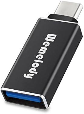 Wemelody USB 3.1 Type C Male to USB 3.0 2.0 Type A Female OTG Adapter Hub Data Converter Connector Super Speed 5Gbps for All Type-C Supported Devices -Black