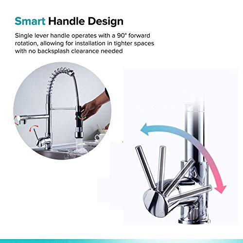 WYYSYNXB Kitchen Sink Tap Pull Out Sprayer Mixer Taps Pull-Out 360° Swivel Kitchen Mixer Tap Brass Fitting Pull Down Single Lever Basin Kitchen Faucet