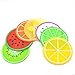GXHUANG Silicone Fruit Coasters Set, Set of 7 (Colorful), Fruit Green Orange Pitaya Kiwi Carambole Watermelon Lemon