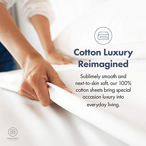 Threadmill 100 Cotton Sheets for Cal King Size Bed 600 Thread Count