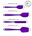 Hummingbird PS Silicone Spatula Set - Rubber Spatulas Silicone Heat Resistant for Non Stick Cookware - Kitchen Utensils for Baking, Mixing, Cooking - One Piece Design - Stainless Steel Core - Purple