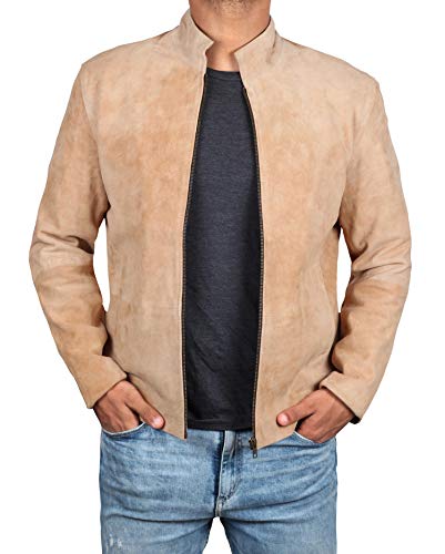 Suede Jacket Men - Shearling Real Suede Leather Jackets