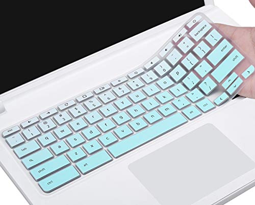 Keyboard Cover for 2018 Acer 14" Premium Flagship Business Chromebook, Acer Chromebook 14 CB3-431 CP5-471 14 inch Chromebook Protective Skin, Gradual Mint Green