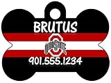 NCAA Dog Tag Pet Id Tag Personalized w/ Name & Number (Ohio State Buckeyes)