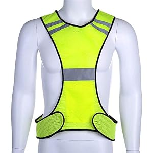LTG PRO High Visibility Reflective Safety Fluorescent Mesh Vest Running Cycling Sports