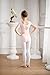 MdnMd Girls' Cap Sleeve Lace Neck Leotard with Bow Back Detail