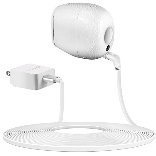 Frienda Weatherproof Outdoor 23 Feet/ 7 m Power Cable with Quick Charge 3.0 Power Adapter Compatible with Arlo Pro and Arlo Pro 2 to Continuously Operate Your Arlo Camera (White)