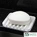 SILICONE SOAP DISH. DRAINER TRAY, WHITE