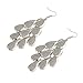 D EXCEED Women's Metal Cutout Diamond Chandelier Tiered Dangle Earrings, 3.15